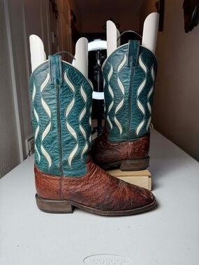 Tony Lama Mens Amell Full Quill
Ostrich
Boots Sz 9.5 Extremely beat holes